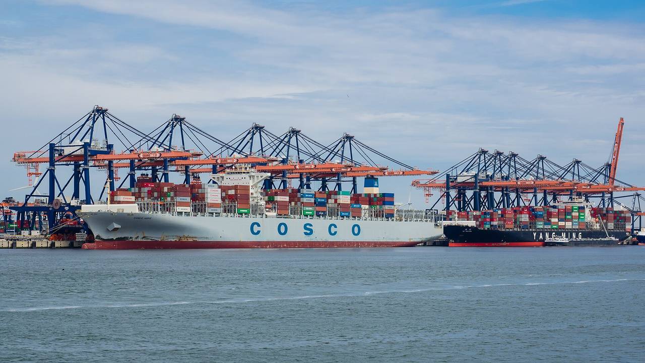 Container terminal at Maasvlakte, Port of Rotterdam